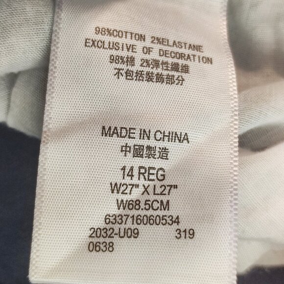 Levi's 502 jeans regular taper boys size 14 W27 X L27 ink blue stretch - Picture 7 of 13